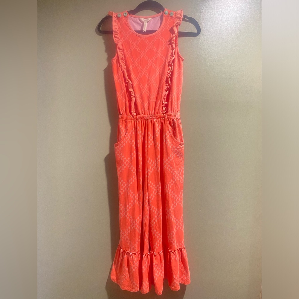 Girls size 16. Matilda Jane. Dream Chasers Day of Fun Romper. Orange/Tur…